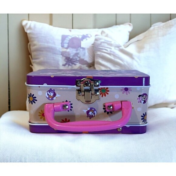 Disney Minnie Mouse Tin Metal Snacks Keepsake Box Tote 5.5"x4x2.75" Pink… - Picture 4 of 7
